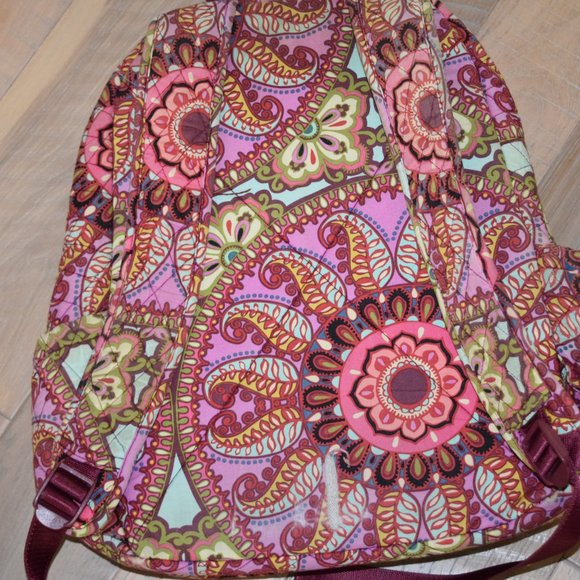 Vera Bradley RESORT MEDALLION Quilted Backpack Laptop Travel Bag Tote School Q52 main image 11